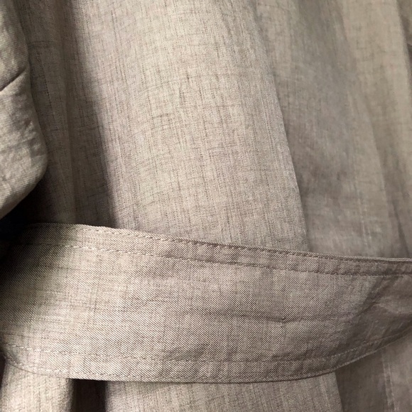 Vintage neutral taupe full length trench coat L - Picture 12 of 14